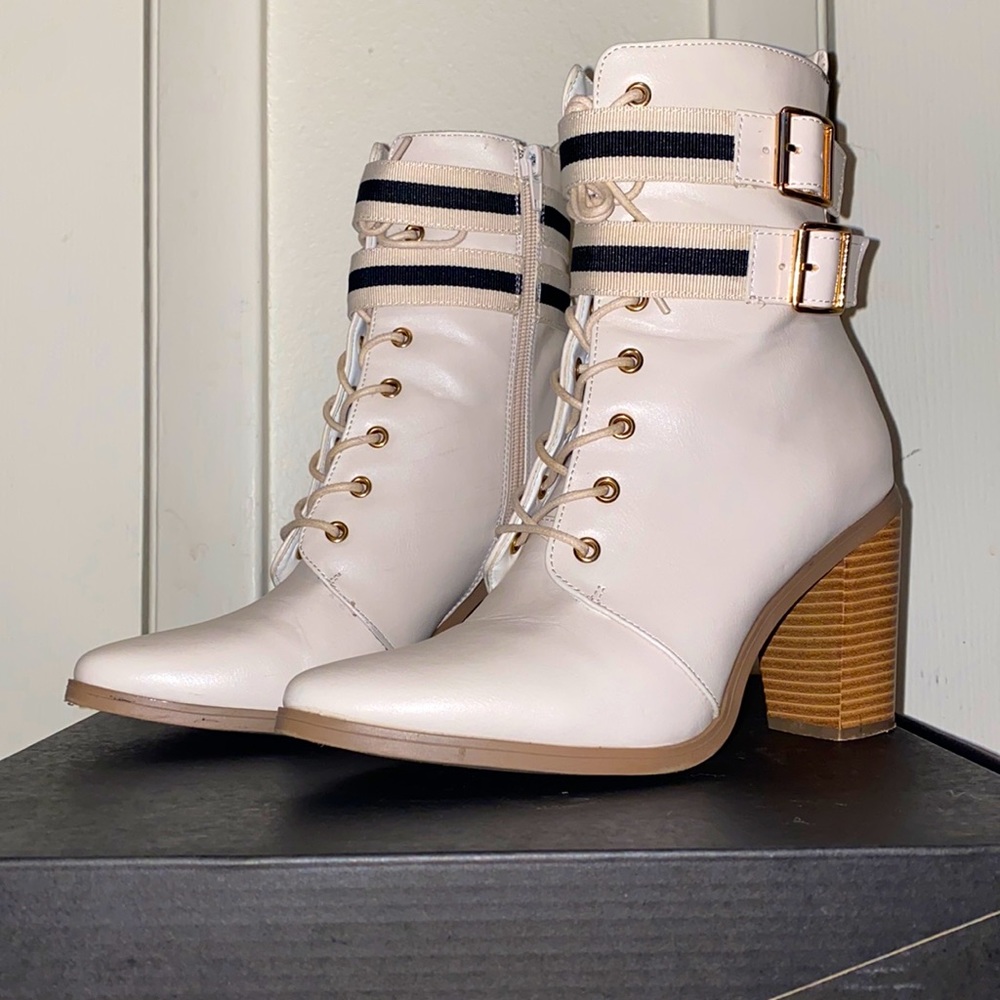 JustFab Cream Boots